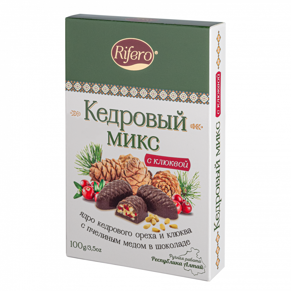  Риф и ко Конфеты "Кедровый микс КЛЮКВА" 100г     в Белгороде