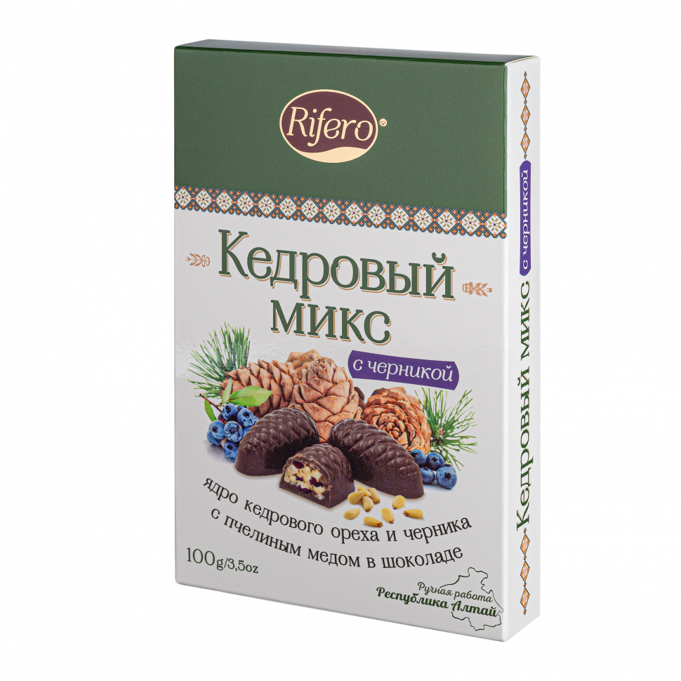  Риф и ко Конфеты "Кедровый микс ЧЕРНИКА" 100г       в Белгороде