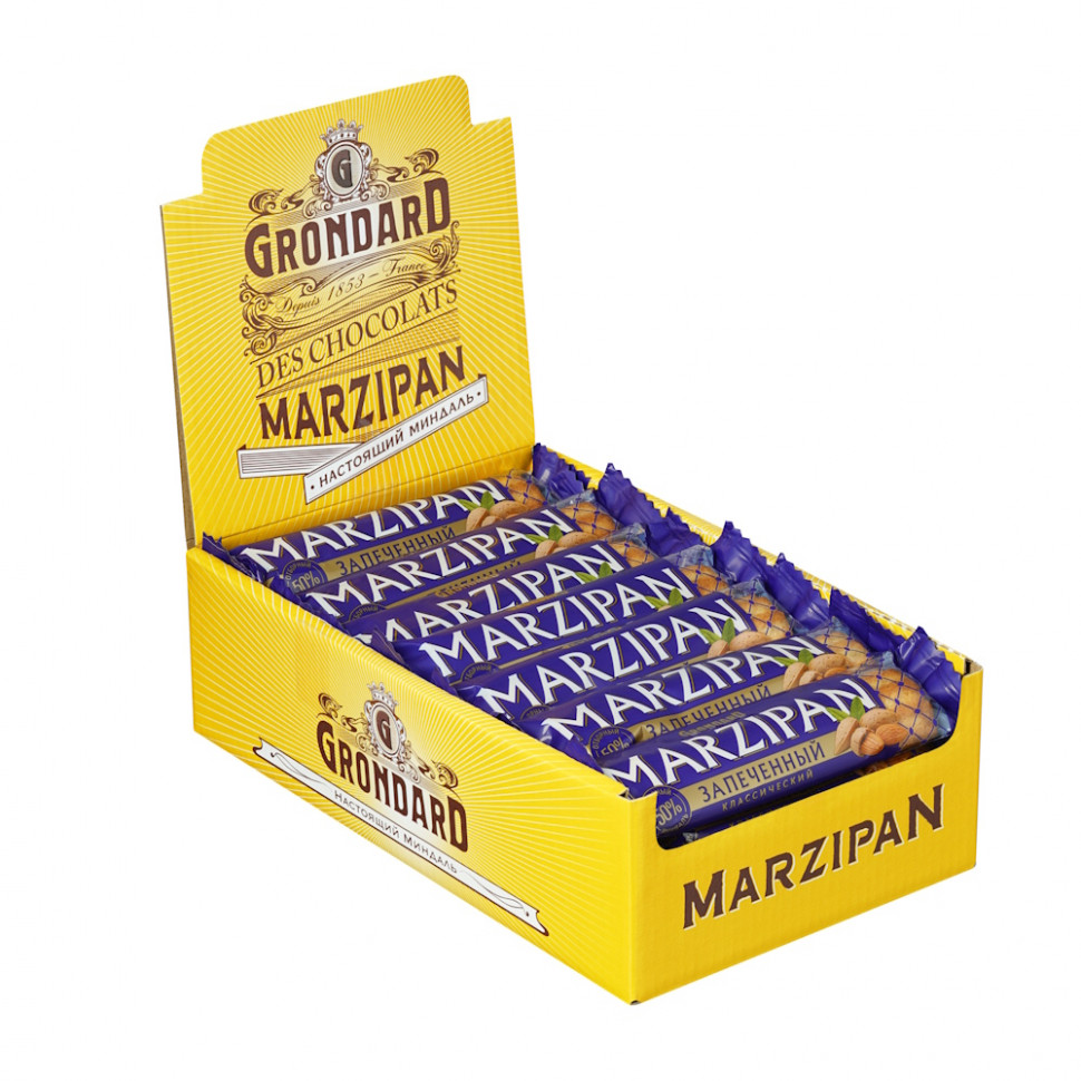  TM Grondard   (11161) Батончики НЕглазированные Марципановые Запечённые, (28шт по 40г)    в Белгороде
